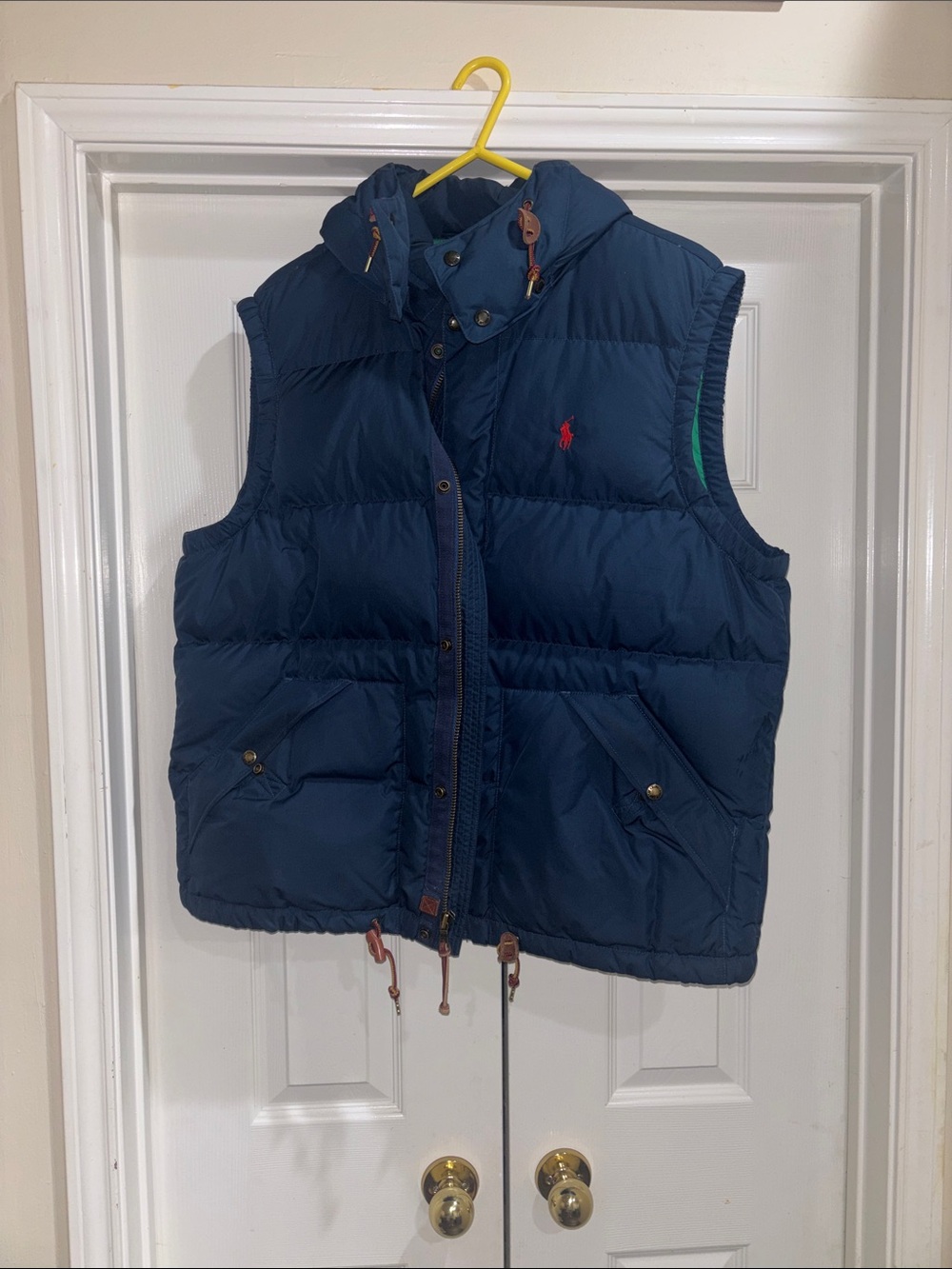 Polo by Ralph Lauren Navy Quilted Puffer Vest with Red Pony